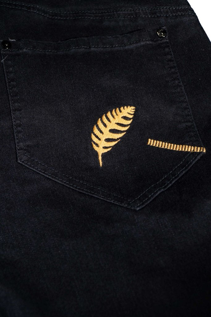 Successful Mindset Denim Pants Jet Black