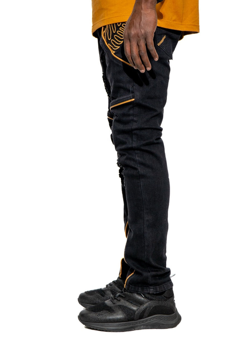 Successful Mindset Denim Pants Jet Black