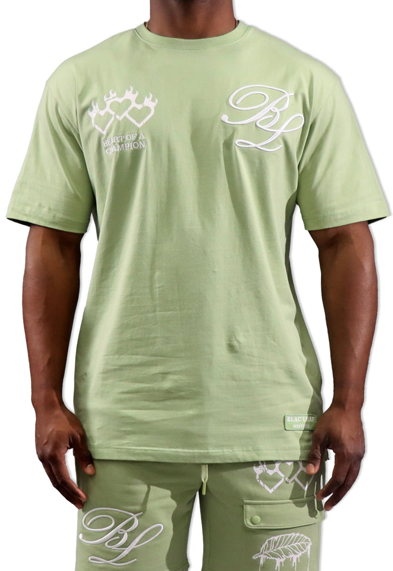 Triple Heart Sage Shirt