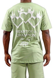 Triple Heart Sage Shirt