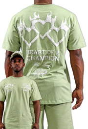 Triple Heart Sage Shirt
