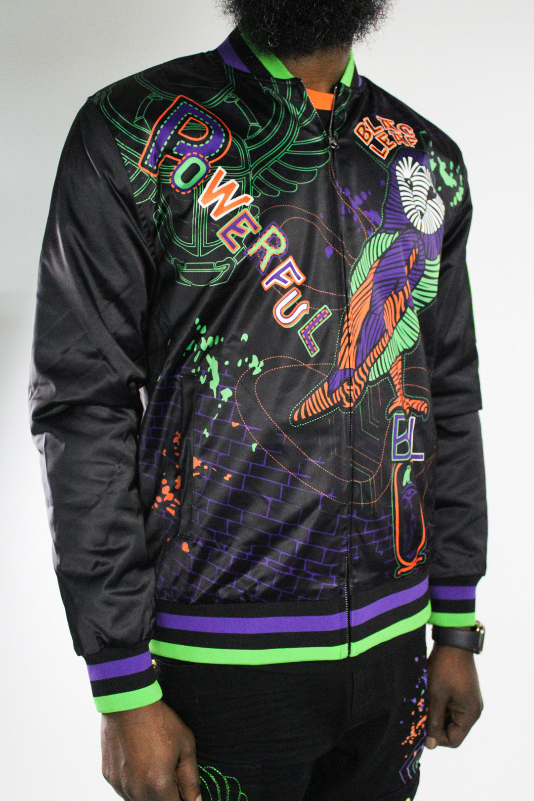 Wisdom And Legacy Satin Embroidered Jacket