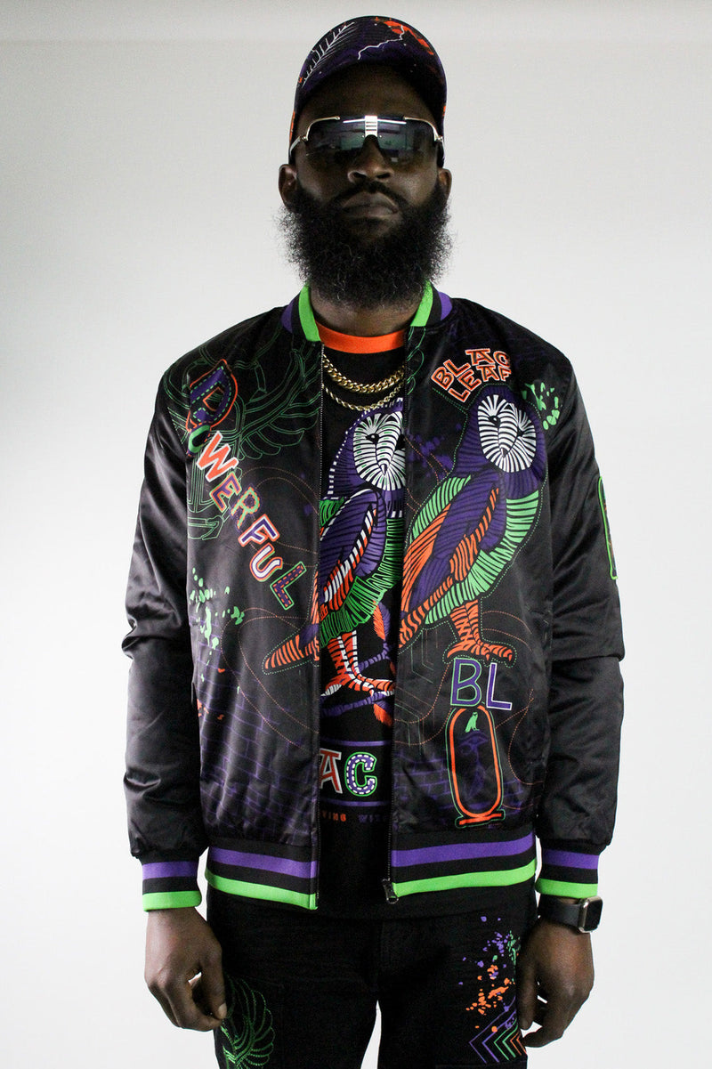 Wisdom And Legacy Satin Embroidered Jacket