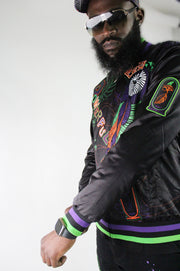 Wisdom And Legacy Satin Embroidered Jacket
