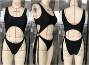 Leopard Print Hollow Out One Piece Swimsuit CSYZ 1973