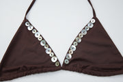 Sexy Button Patchwork Bikinis 2 Piece Swimsuit GLAG S5A20752F