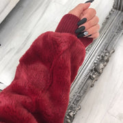 Fashion Solid Color Hooded Loose Plush Jacket GLYY 6001