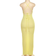 Backless Sexy Solid Maxi Dress DLSF K23D26525