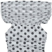 Polka Dot Print Off Shoulder Split Maxi Dress BY 7743