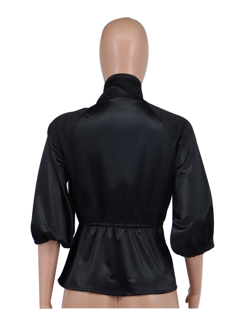 Casual Loose Tie Up Shirt XHXF 8691