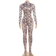 Fashion Print Long Sleeve Jumpsuit XEF K25Q82561
