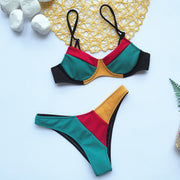 Sexy Patchwork Swimsuit Bikini Set CASF 6016