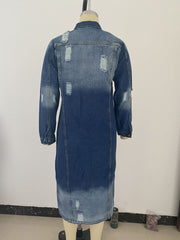 Retro Denim Long Jacket GKNF TSC 9932