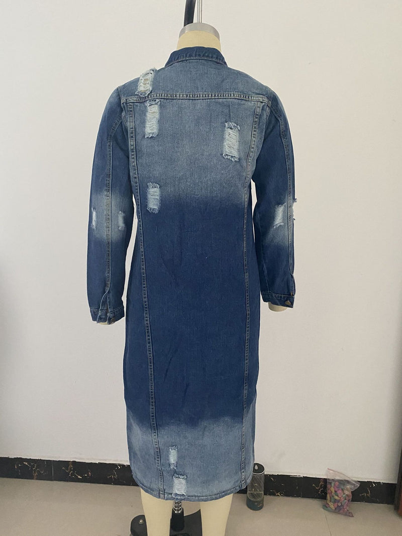 Retro Denim Long Jacket GKNF TSC 9932