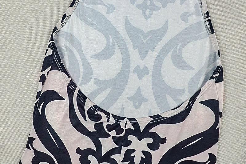 Print Sleeveless Backless Skinny Jumpsuit GJYO 006311