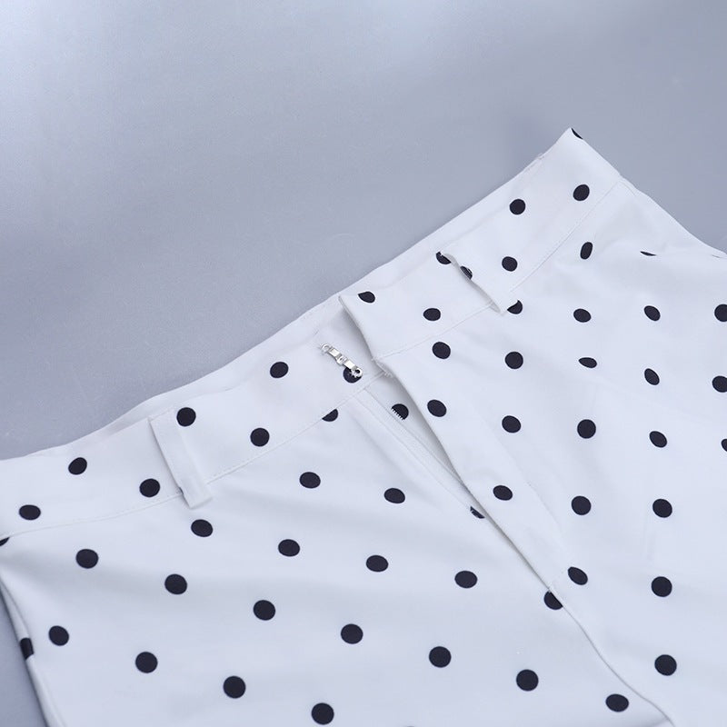 Polka Dots Print Sport Seventh Pants SUM JY26051PFO