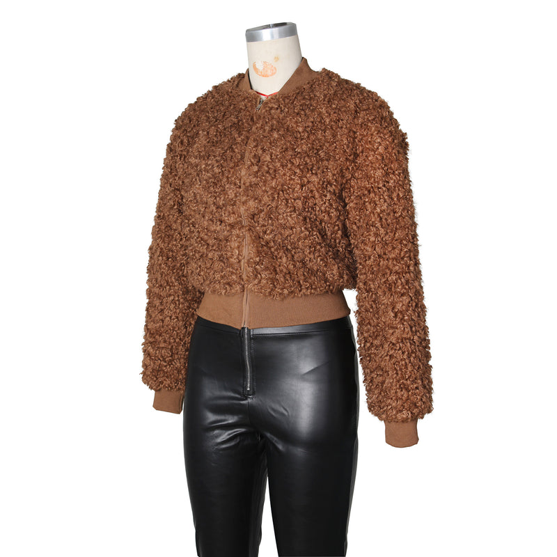 Long Sleeve Zipper Loose Coats ZSD 0773