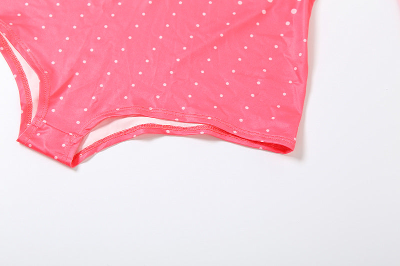 Print Stand Collar Zipper Romper DLSF K25Q82279