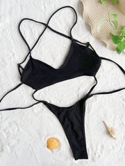 Solid Color Backless Bandage One Piece Swiimsuit CASF 6595