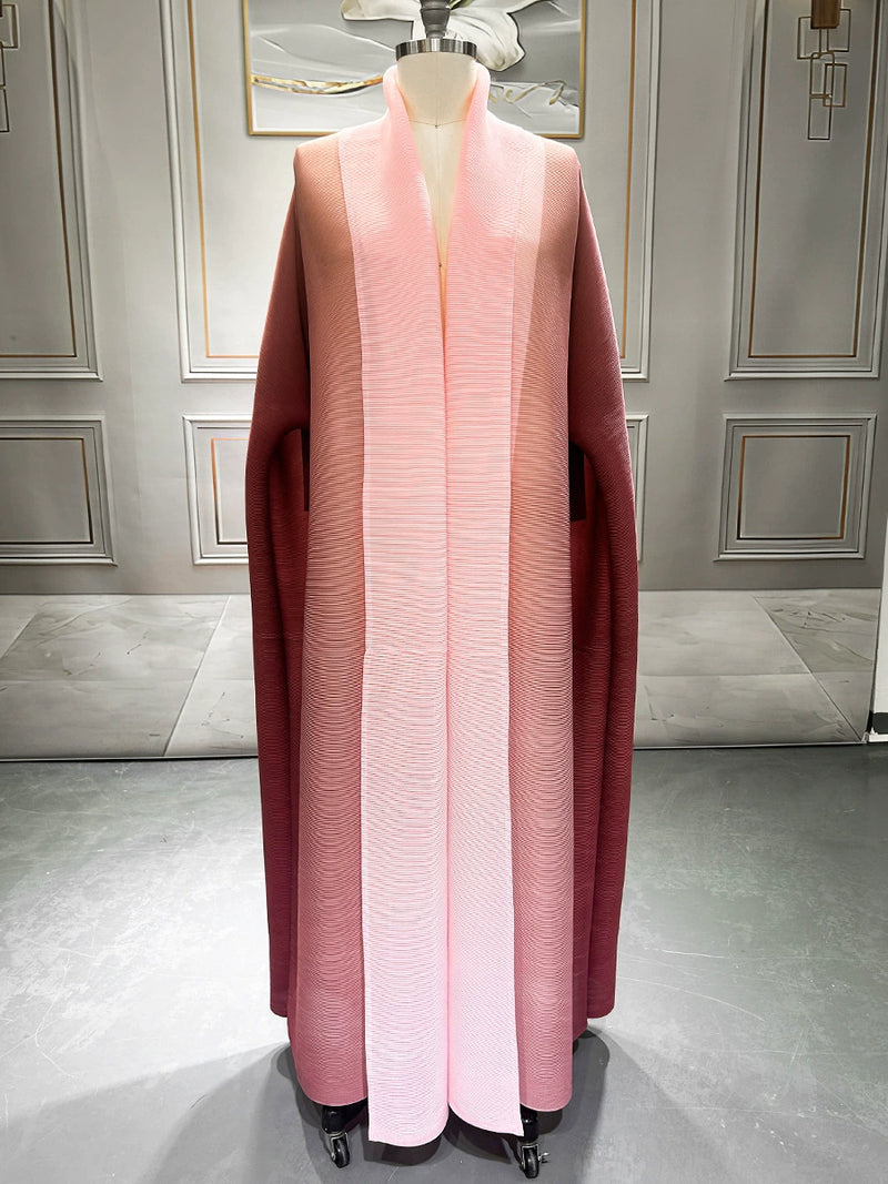 Gradient Color Loose Batwing Sleeve Robe Coats GZRF KH 0076