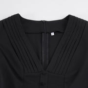 Deep V Neck Long Sleeve Mini Dress GPKJ MR49373