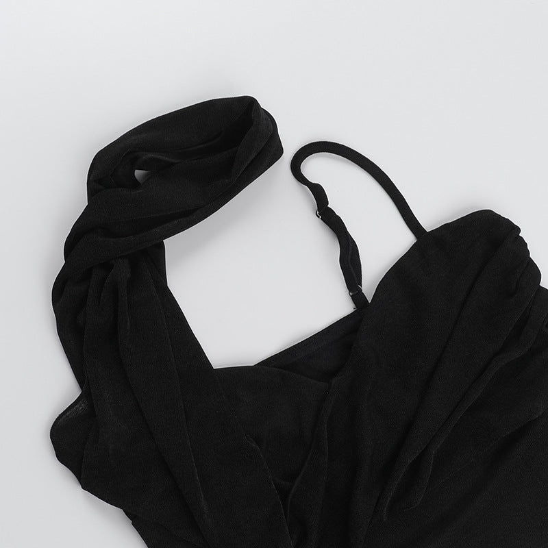 Sexy Single Shoulder Tie Up Tops FL YL25039MHO