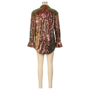 Long Sleeve Sequin Shirt Coats AIL AL293