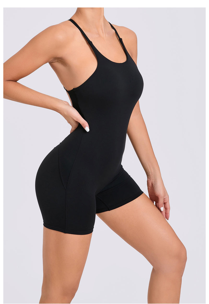 Sleeveless Backless Sport Romper GQSA 41720