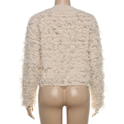 Knitted Tassel Woolen Jacket GZJQ W24L54752