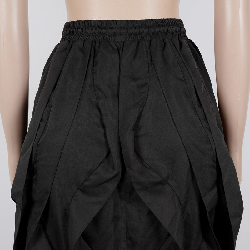Solid Color Patchwork Ruched Long Skirts NY 3888