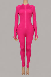 Long Sleeve Zipper Sport Jumpsuit YWXS K26L3020