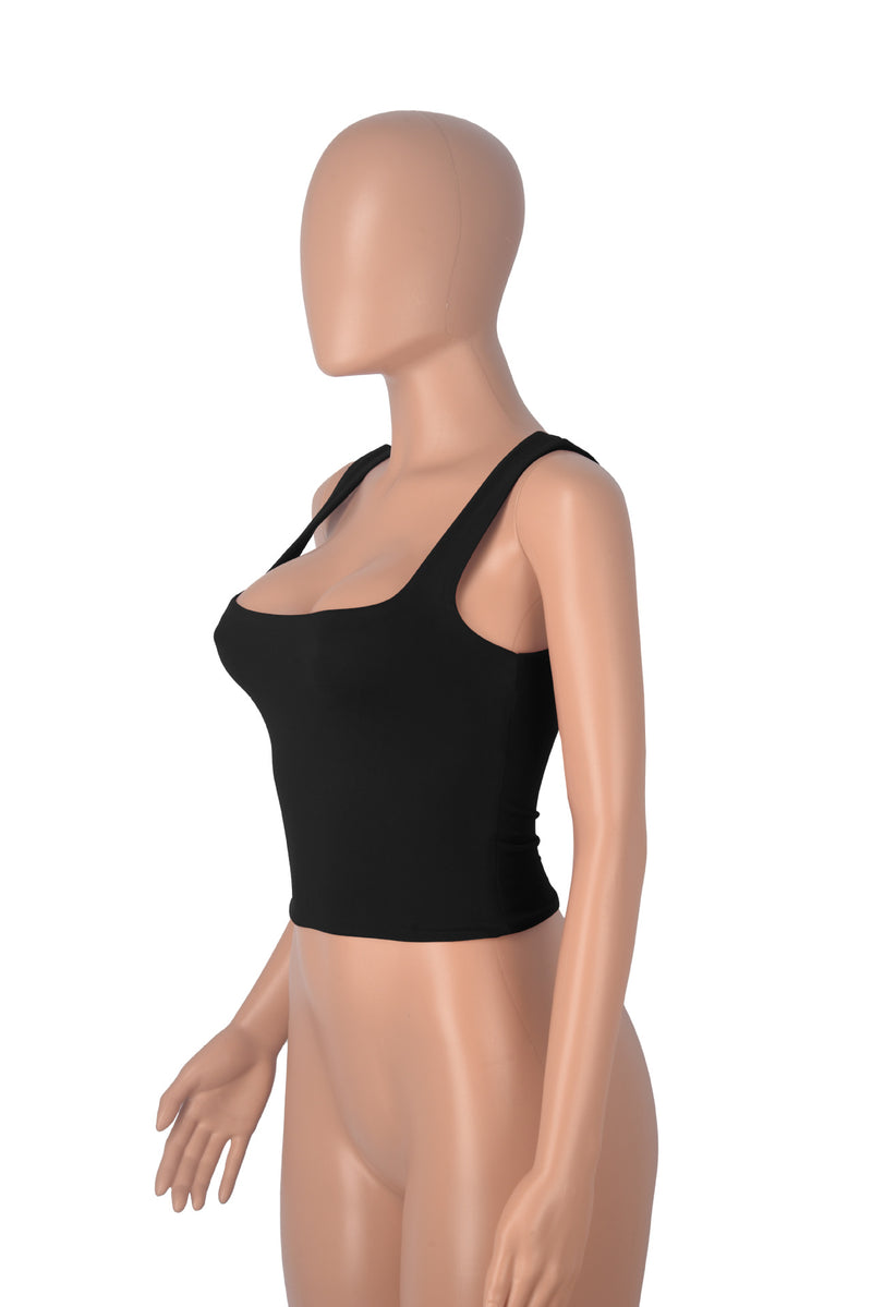 Casual Solid Color Skinny Bottom Shirt Top MZ 001