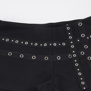 Punk Style Metal Studded Low Rise Shorts GPKJ MR49472