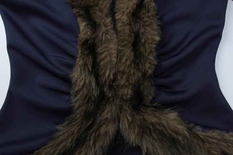 Patchwork Furzzy Solid Color Jacket GLAG C5920283G