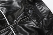 Long Sleeve Zipper Short Coat Print Jackets XEF K25C80355