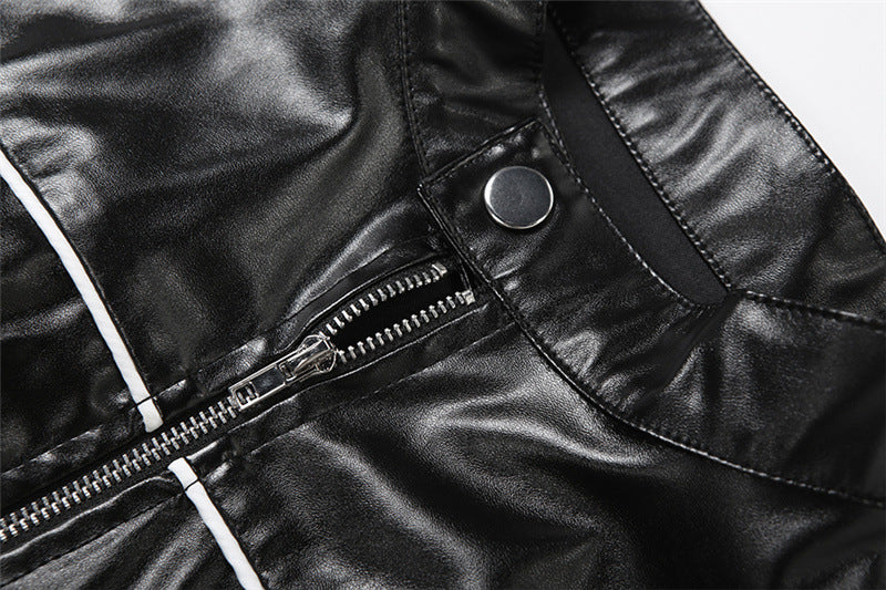 Long Sleeve Zipper Short Coat Print Jackets XEF K25C80355