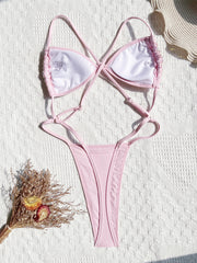 Sexy Sequin Solid Color One Piece Swimsuit CASF 6758