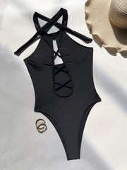 Sexy Halterneck Bikinis One Piece Swimsuit CASF 6629