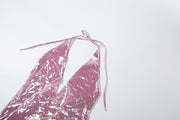 Bright Colored Ice Silk Halterneck Mini Dress GZJQ K6D11216A