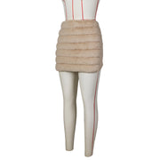 Solid Color Zipper Plush MIni Skirt ZSD 0626