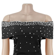 One Shoulder Beading Evening Dress BY 7759