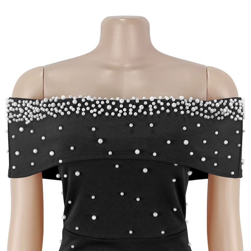 One Shoulder Beading Evening Dress BY 7759