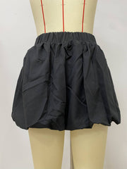 Solid Color Ultra Short Bubble Skirt LSD 2308