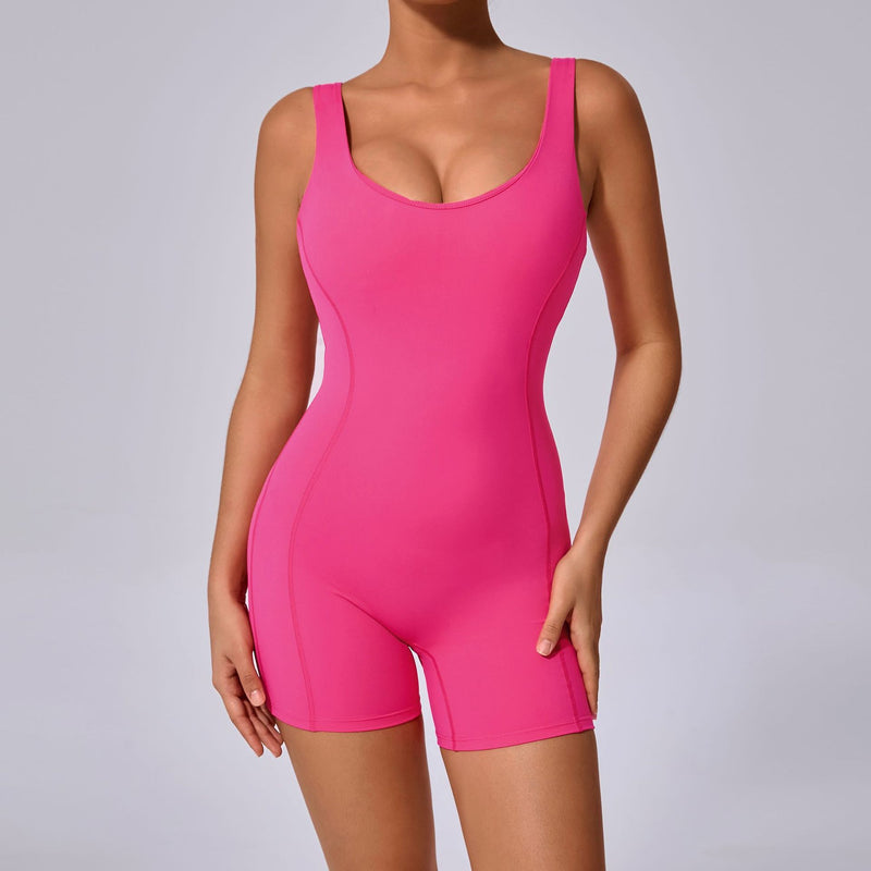 Sleeveless Solid Color Sport Romper GQSA 18293