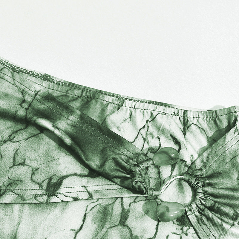 Printed Low waist Fishtail Skirt GFRT 42053SBG