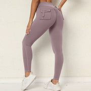 Solid Color High Waist Tight Sport Pants GQSA 8020