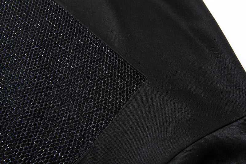 See Through Mesh Hooded Tops XEF K25L83873