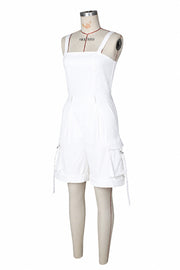 Solid Color High Waist Romper ZSD 0783