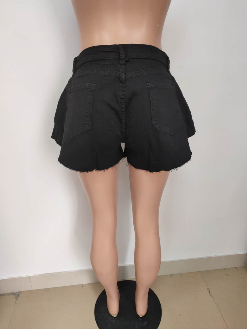 Summer Casual Beach Scalloped Hot Denim Shorts LSD 8734