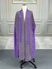 Pleated Print Cardigan Long Coats GZRF 77102